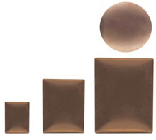 Plancha de cobre embutida 75x100 x 0,8 mm